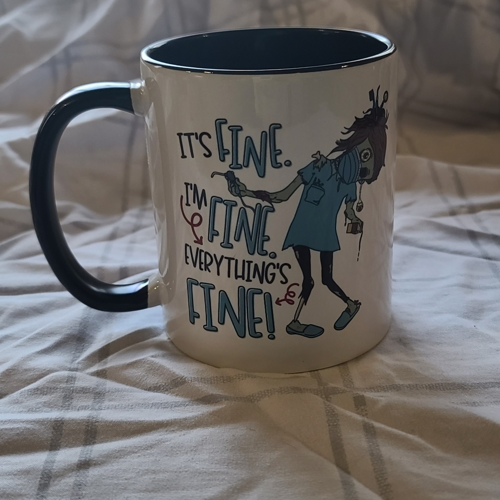Everything's Fine Zombie Mug